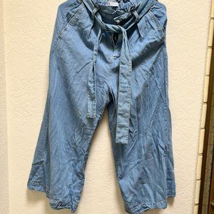 ZARA Wide Leg Belted Jeans - Women